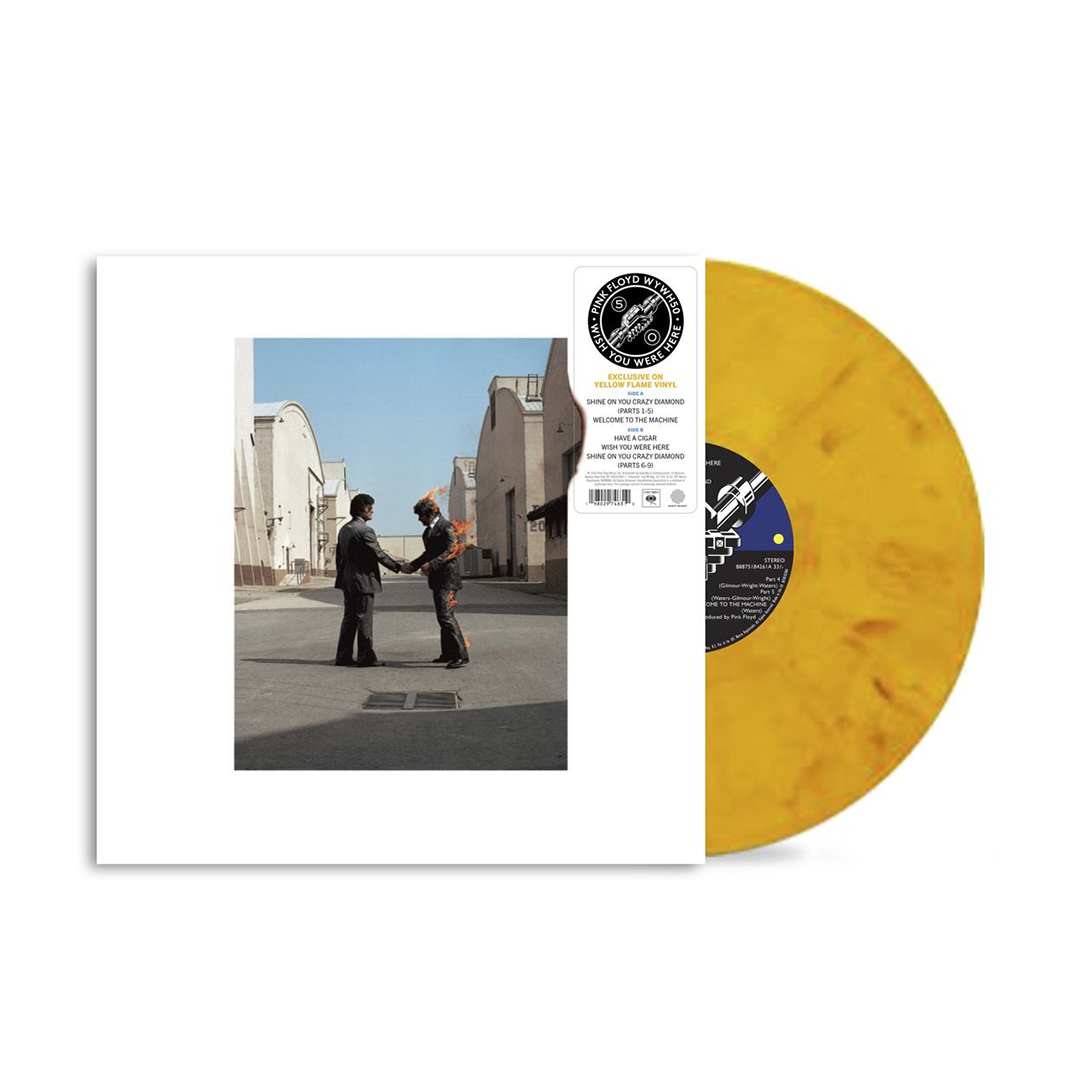 Pink Floyd Yellow Vinyl Pink Floyd - Wish You Were Here (50th Anniversary - Limited Edition Yellow Flame Vinyl) - Image 1