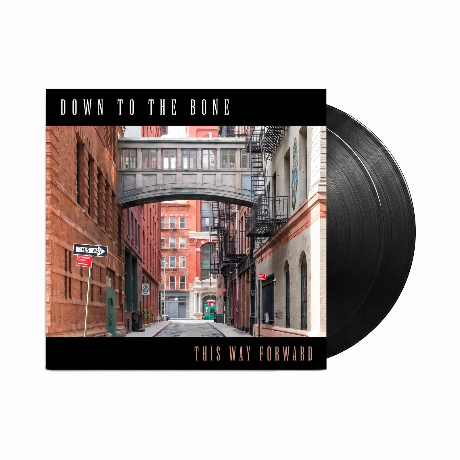 Replace_cover_show_two_vinyls_202608181308 Down To The Bone - This Way Forward - Image 1